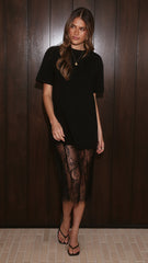 Danika T-Shirt Midi Dress - Black