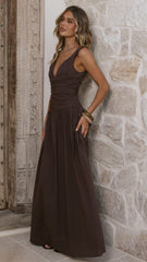 Sanya Maxi Dress - Chocolate