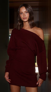 Lena Mini Dress - Wine