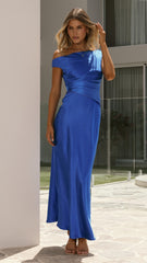 Auria Off Shoulder Maxi Dress - Royal Blue