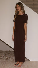 Mari Maxi Dress - Chocolate