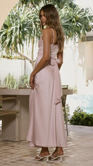 Zada Bow Maxi Dress - Pink