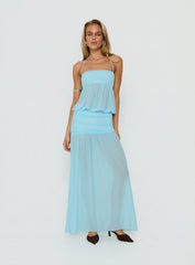 Jesemia Halter Blouson Maxi Dress Blue