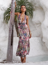 Cassiday Halter Maxi Dress Multi
