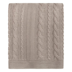 Organic Cotton Cable Knit Throw - DelaraHome