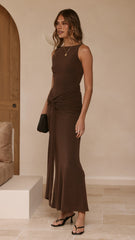 Kalaia Maxi Dress - Chocolate