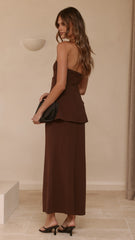 Aaliyah Maxi Dress - Chocolate