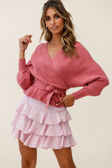 Amara Long Sleeve Knit Top Rose
