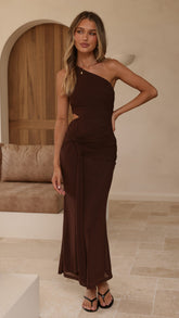 Kourt Maxi Dress - Chocolate