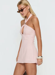 Midnight Rush Tie Detail Playsuit Pink