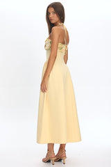 Sunbeam Kiss Foldover Floral Bust Maxi Dress Butter