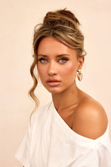 Disco Sole Earrings - Rose Gold