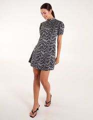 Puff Sleeve Swing Dress