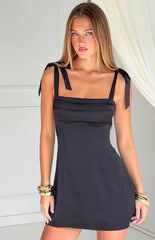 Akira Black Tie Mini Dress