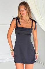 Akira Black Tie Mini Dress