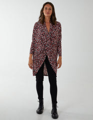 Draped Dip Hem Long Top