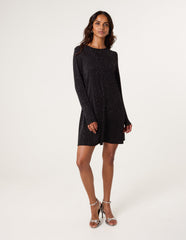 Metallic Diamante Swing Dress