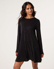 Metallic Diamante Swing Dress