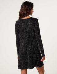 Metallic Diamante Swing Dress