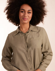 Linen Button Front Shirt