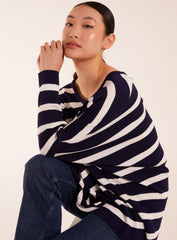 Striped V Neck Jumper