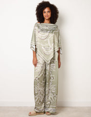 Scarf Print Trouser Set