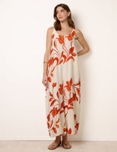Floral Print Wide Leg Jumpsuit