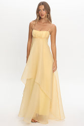 Marigold Sun Gathered Bust Maxi Dress Butter