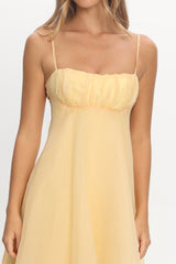 Marigold Sun Gathered Bust Maxi Dress Butter