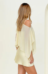 Chelsea Yellow Sheer Chiffon Cape - PRE ORDER