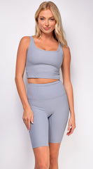 Rylan Gray Ribbed Activewear Set
