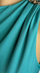 Seranova Ring Detail Midi Dress - Teal Green