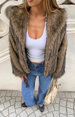 It Girl Chocolate Faux Fur Jacket
