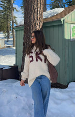 Jasmine Ski Cream Jacquard Chunky Knit Sweater