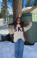 Jasmine Ski Cream Jacquard Chunky Knit Sweater