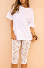 Alba Plain White Tee