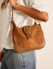 Suedette Adjustable Shoulder Bag