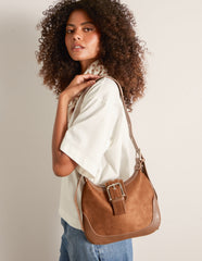 Suedette Adjustable Shoulder Bag