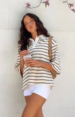 Tilda Green Stripe Polo Shirt