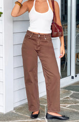 Valeria Brown Carrot Fit Jeans