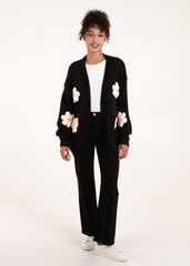 Daisy Large Flower Cardigan