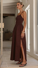 Gena Maxi Dress - Chocolate