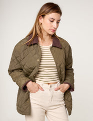 Diamond Quilted Oversized Coat
