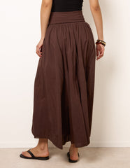 Godet Hem Jersey Waist Skirt