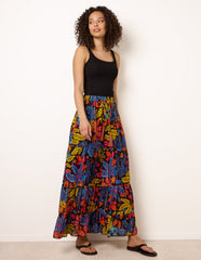Tiered Bright Maxi Skirt