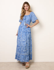 Ladder Trim Detailing Bardot Dress