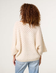 Pointelle Knit Batwing Jumper