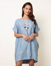 Washed Effect Tunic Dress