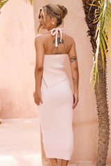 Chic Reigns Knit Midi Skirt - Pink