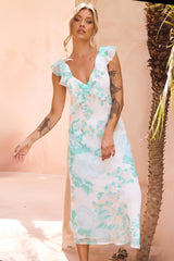 Dazzling Dreams Midi Dress - Mint